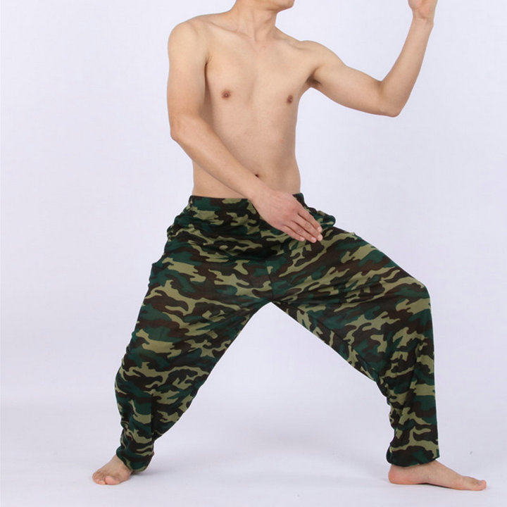 Summer thin mosquito anti-sun sun and breathable dry ice wire fisherscamouflage fishing pants wide pants