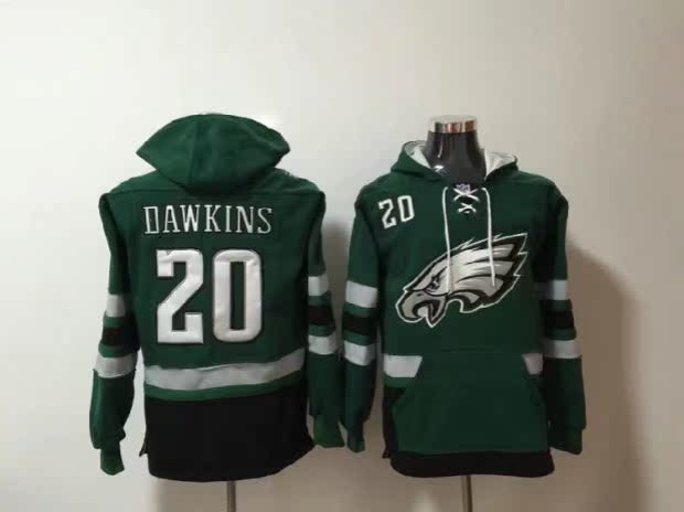 Quần áo bóng bầu dục áo len hoodie dài tay mùa thu và mùa đông cỡ lớn hip hop Eagles Eagles 11 # 17 # 20 # 29 # găng tay chơi bóng bầu dục