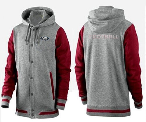 Quần áo bầu dục nút dây kéo áo len hoodie dài tay thể thao cỡ lớn Eagles Eagles jersey Rugby và bóng bầu dục