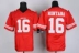 Người hâm mộ quần áo bóng bầu dục phiên bản ưu tú của kích thước lớn 49ers San Francisco 49ers Phong trào 16 # MONTANA - bóng bầu dục rugby bond bóng bầu dục