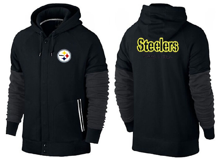 Quần áo bầu dục nút dây kéo áo len áo hoodie dài tay đội thép thể thao Người hâm mộ mùa thu và mùa đông - bóng bầu dục bóng ném rugby