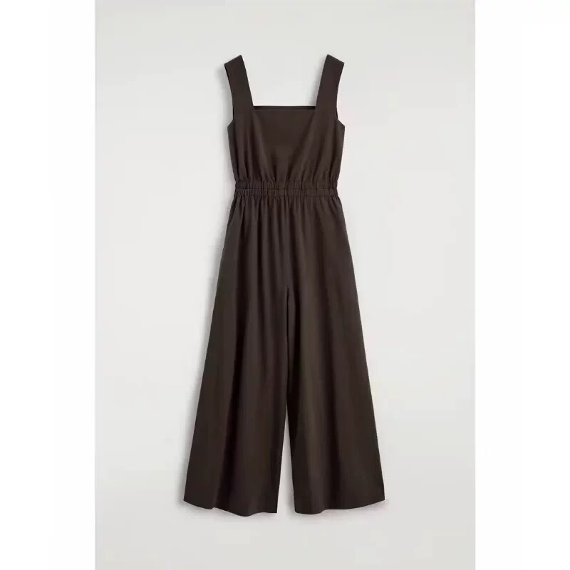 Original C*S Women's Clothing Standard Fit Wide-Leg Jumpsuit Brown 2026 Spring New Product 1274185002