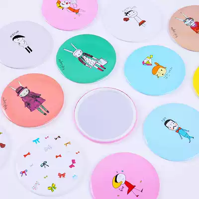 Small mirror female portable simple ins wind portable ultra-thin makeup mirror mini small round makeup mirror wholesale