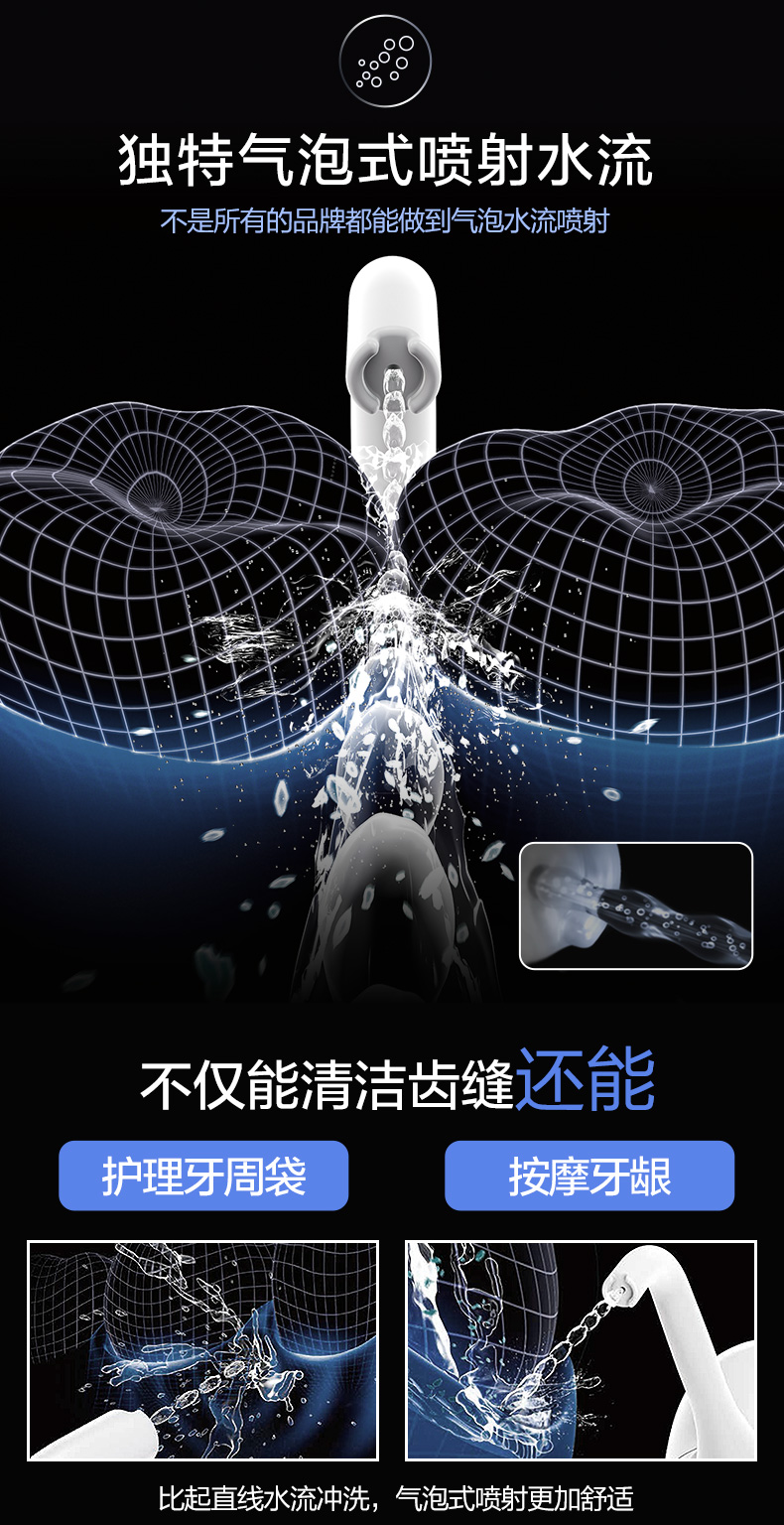 日本整机进口 松下 EWM1411 冲牙器 独特气泡水流 图3
