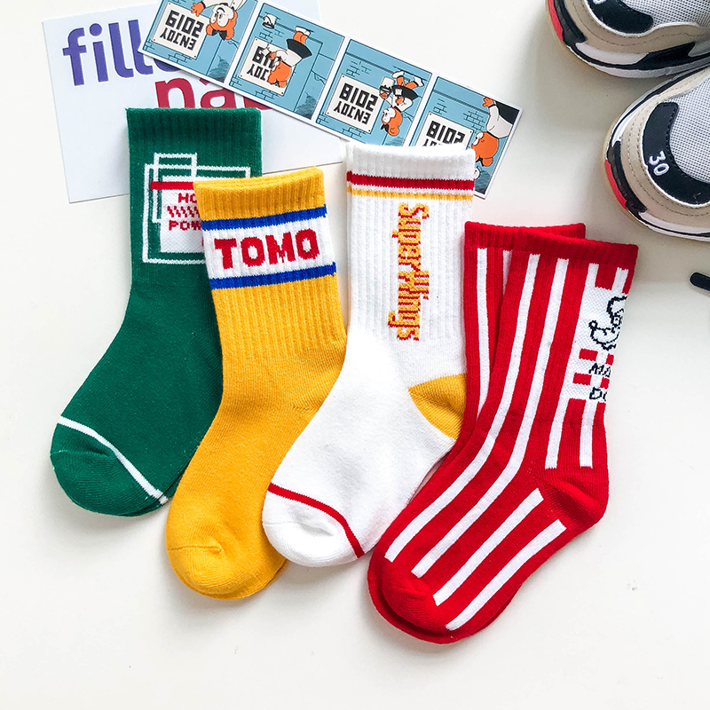 Children Socks Autumn Winter Pure Cotton 3-5-7-9 Year Old Boy South Korea Ins Tide Boys Girls Sports Silo Socks