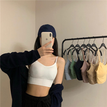 Small chest bottoming beauty back sling summer anti-light adjustment womens underwear without steel ring bra gathering vest bra