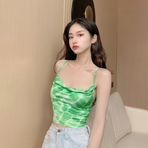 Inside lap short sling woman 2022 Summer sexy outside wearing vest slats undershirt lingerie Wrapped Chest blouse