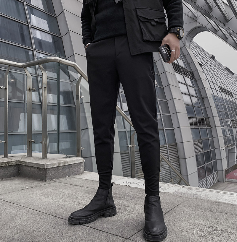 Spring and autumn leggings and jeans handsome martin boots pants paired with men's slim little feet cropped casual suit pants