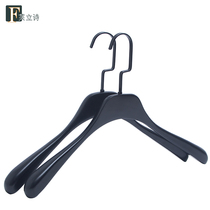 Fu Lishi clothing store black solid wood clothing rack adult household wood clothing support luxury wooden wooden clothing hanging support