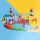 Dominoes đồ chơi trí tuệ giáo dục trẻ em nâng cao trí não dành cho người lớn trẻ em trai và cô gái cạnh tranh học sinh khối xây dựng lớn - Khối xây dựng