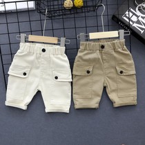 Childrens pants Boys summer thin shorts cotton five-point pants 2021 childrens clothing tooling casual pants new trend