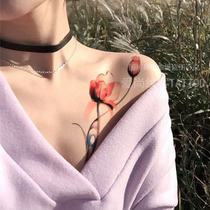 Love Shang Wenke Daffodil tattoo stickers waterproof lasting female literary simulation cover scars photo sexy tattoo stickers