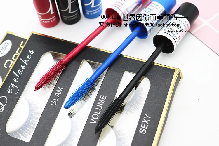 Mascara dài tuyệt đẹp 8 lâu không thấm nước và thấm mồ hôi dài uốn cong màu lớn mascara lớn màu xanh đỏ - Kem Mascara / Revitalash