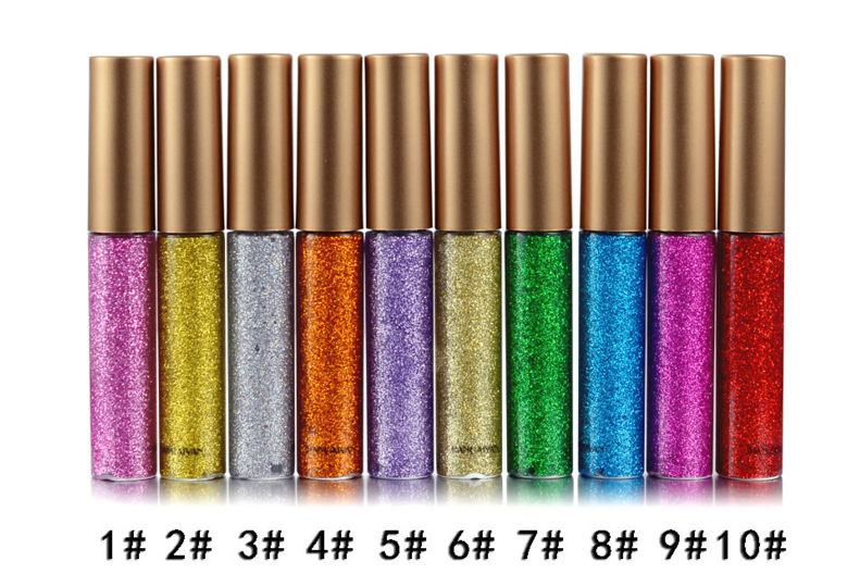 Đầy màu sắc sáng bóng bút kẻ mắt màu nhấp nháy bóng mắt sáng Jingjing sequins eyeliner sân khấu trang điểm bóng mắt COS kẻ mắt sivanna