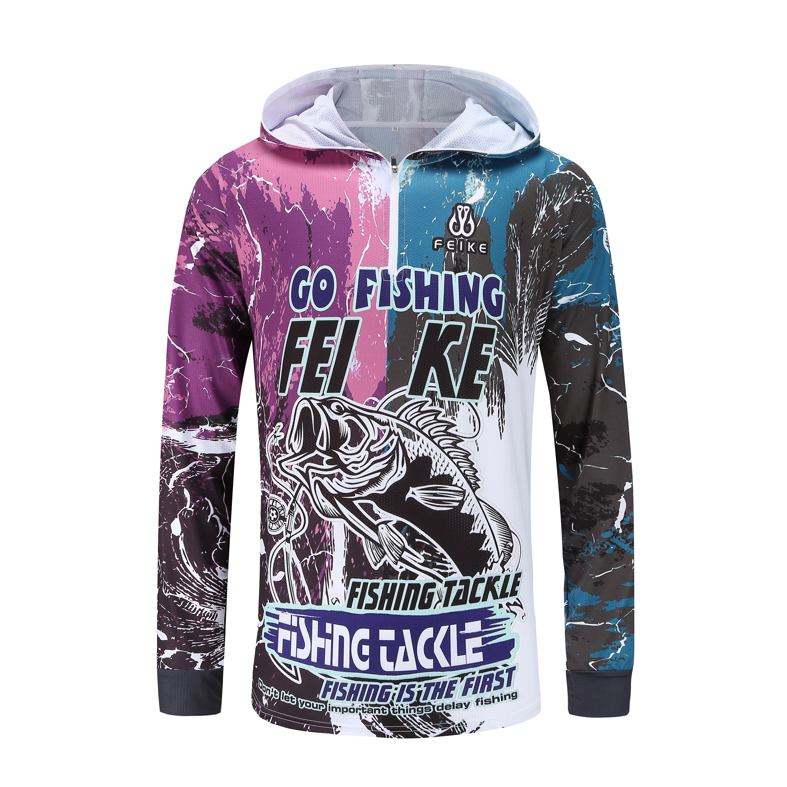 Summer outdoor fishing clothing sunscreen clothing breathable and comfortable quick-drying ice silk clothing ice silk pants suit anti-mosquito clothing T-shirt