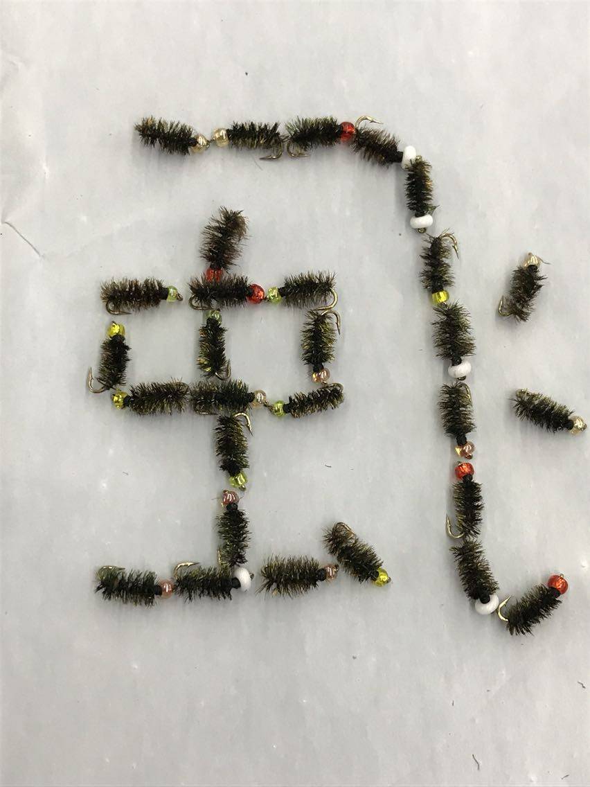 Nano worm hook fly hook white stripe horse mouth melon seeds sequins fish hook xi brother upturned mouth flying insect hook Luya help cast