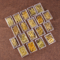 Gold paper clip box series crown hanger heart-shaped paper clip creative pin pin any 1 Box 10 pieces