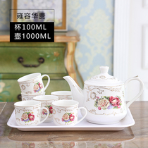Ceramic water cold water pot Tea set Heat-resistant living room cup Coffee cup Tea cup Household cup set Wedding gift