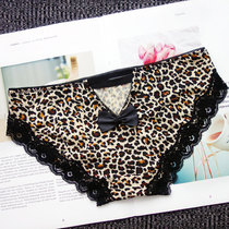 BAO WEN underpants female sensations lace lace low waist and hot young girl student ice silk butterfly knot striped triangle pants head