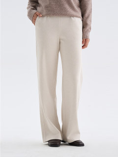 High-waisted versatile wide-leg mid-length trousers