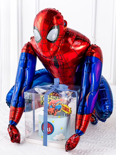 3D анимация трехмерная алюминиевая пленка Zizhuxia, воздушный шар, тема для мальчика, торт ко дню рождения, десерт, украшение стола, украшения, бесплатная доставка