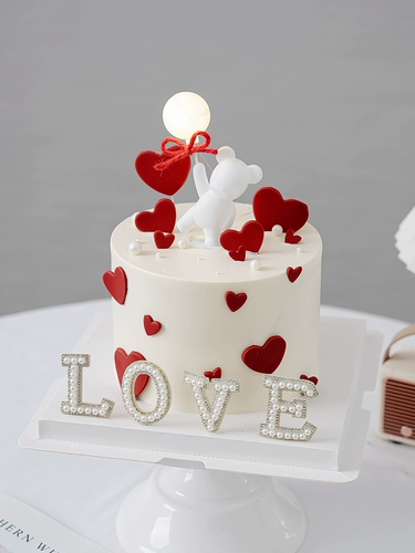 Милый фондан на день Святого Валентина с подсветкой, с медвежатами, наряжаться