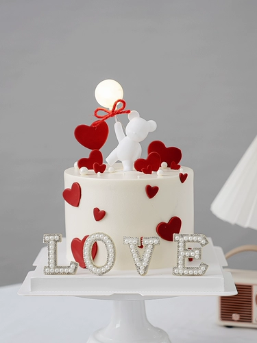 Милый фондан на день Святого Валентина с подсветкой, с медвежатами, наряжаться