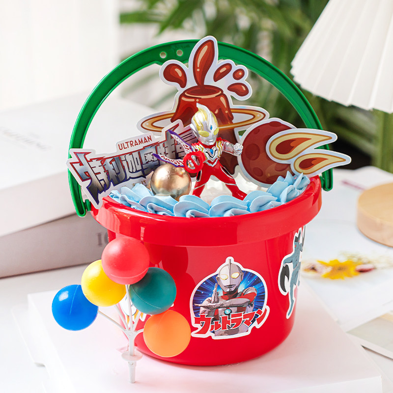 Net Red Creative Children Buckets Cream Cake Decoration Genuine Ottman Toys Total Mobilised Baking Cartoon Pendulum