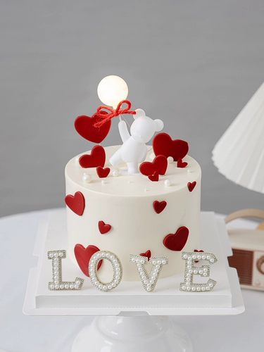 Милый фондан на день Святого Валентина с подсветкой, с медвежатами, наряжаться