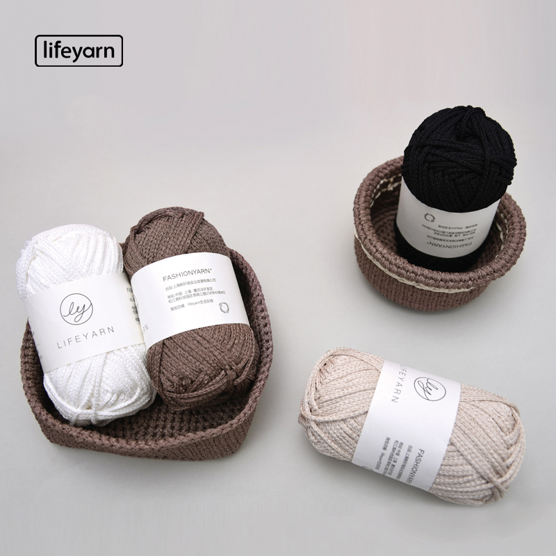 lifeyarn sand chain hand woven diy bag chain thread bag yarn homemade tote bag knitting thread