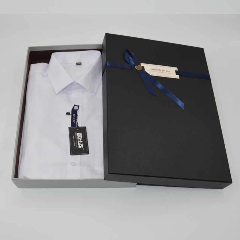 Business Gift Large Simple Gift Box Scarf/Shirt/Clothing Packaging Box for Boyfriend or Leader Black