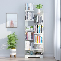 White student simple bookcase Floor-to-ceiling shelf Large capacity lattice partition bookcase Design sense bookshelf Childrens study