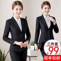 Formal womens suit Business suit Womens suit jacket pants Job interview 2021 spring and autumn new small suit