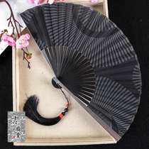 Fan folding fan Anti-body metal anti-body folding fan Iron fan Iron Pure Metal Iron Bone Fan Kung Fu Fan