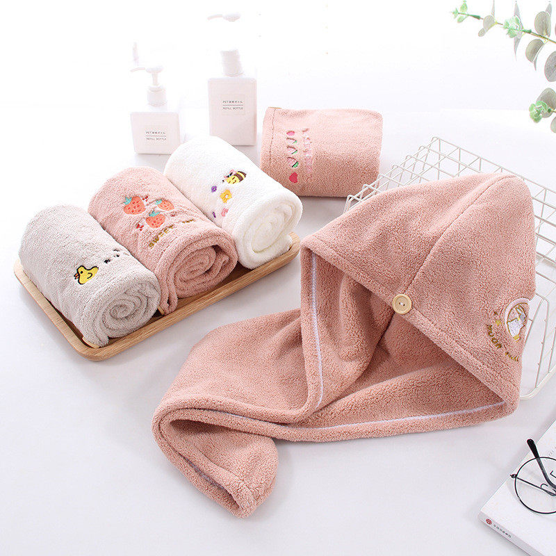 Dry Hair Cap Woman Super Super Absorbent Speed Dry Cleaner Hair Towel Baotou Bath Cap Cute 2021 New Dry Hair Cap