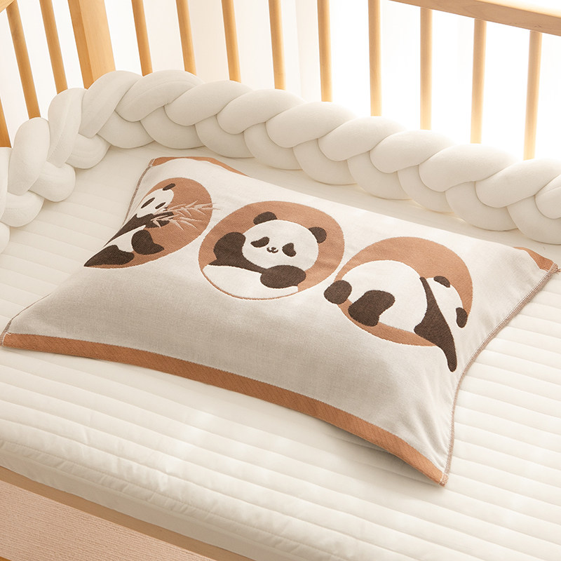 Child Pillow Towel Pure Cotton Gauze Cartoon Kindergarten Anti Slip Small Number Cartoon Baby Newborn Son sweat pillow towel-Taobao