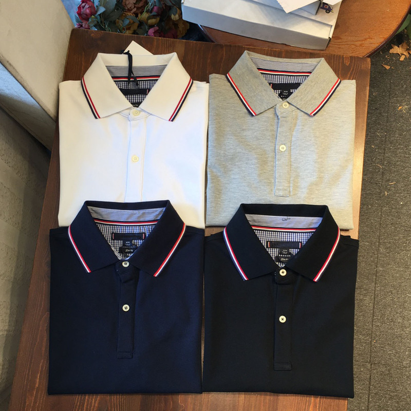 2026 New Polo Shirt Short-Sleeved Men's Lapel T-Shirt Solid Color Men's Business Casual Summer Half-Sleeved Men's