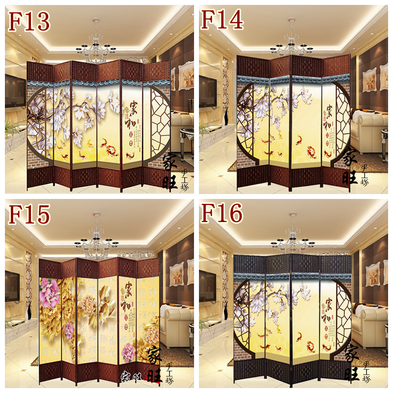 Vải rơm hai mặt màn hình vách ngăn phòng khách gấp màn hình đơn giản gỗ văn phòng gấp di động đơn giản hiện đại - Màn hình / Cửa sổ khung cửa gỗ đẹp