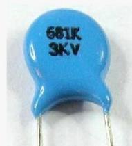 High voltage porcelain capacitor 681K 3KV 681 680PF 3000V TV repair accessories