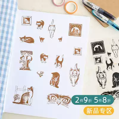 Retro transparent silicone seal diy number English letters cute decorative hand account tool calendar hand account set