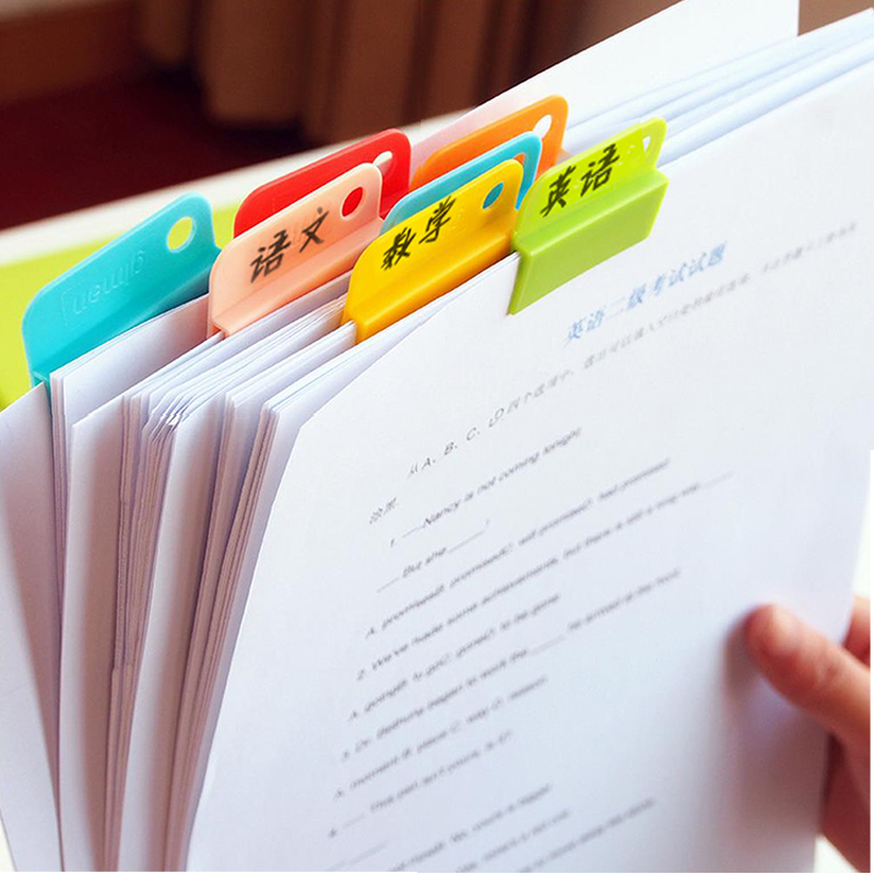 Creative Stationery Documents Classified Clips Giant door Paper Classification clips Bookmark information Office Supplies Index Label-Taobao