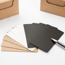 DIY blank hand-painted graffiti postcard card Kraft paper black card White card note card English word card sheet