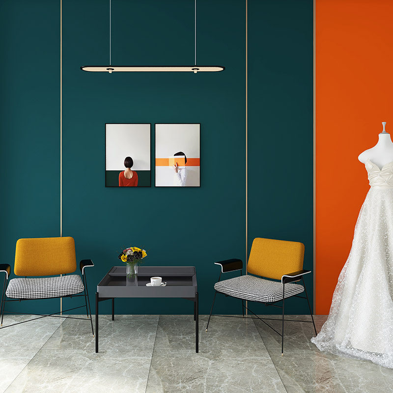 Light extravagant pure color integrated wall panel bamboo wood fiber buckle plate living-room sofa TV background wall bedroom wall panel green