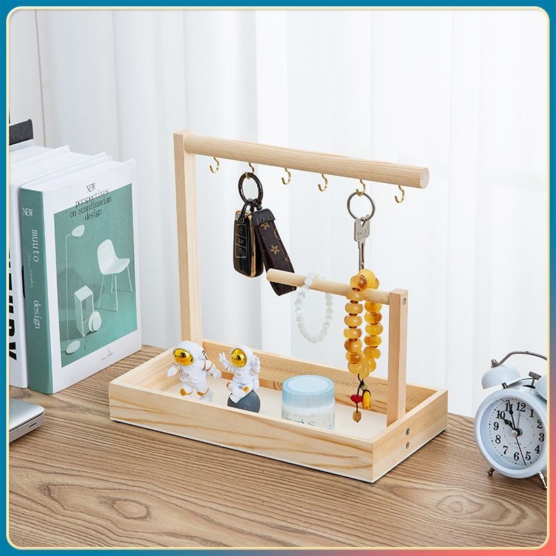 Wooden Display Stand for Pendants, Desktop Stand for Anime Keychains, Desktop Holder for Lipsticks
