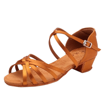 Wutong Latin dance shoes for children and girls soft soles medium and high heels practice dance shoes beginner childrens dance shoes