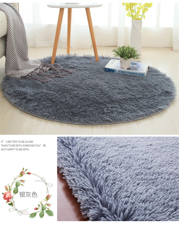 Giỏ tròn thảm máy tính bọc yoga tập thể dục thảm dễ thương phòng ngủ đầu giường mat cửa hàng quần áo gương trước thảm - Thảm sàn thảm lót sàn nhà bếp