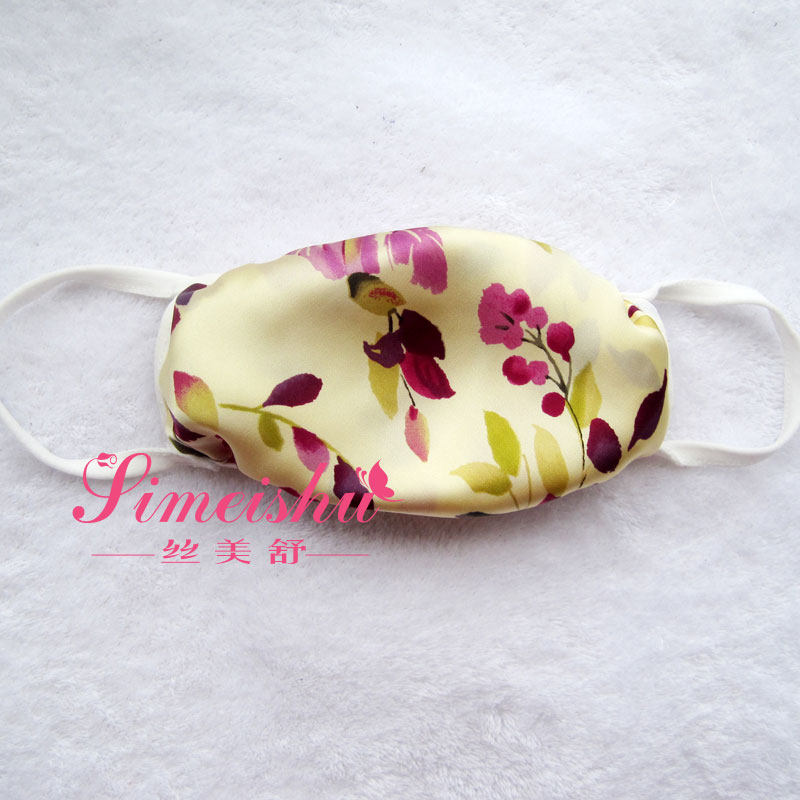 100% mulberry silk silk mask spring and summer silk sunscreen mask double breathable hypoallergenic