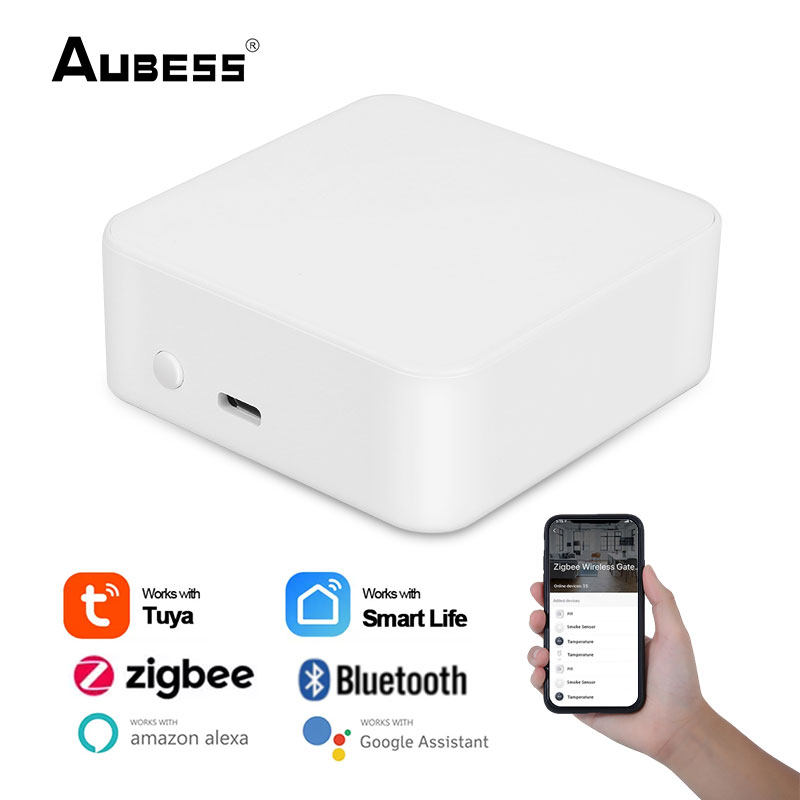 Aubess Tuya Gateway ZigBee WIFI Bluetooth Mesh Gateway Hub