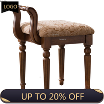 Nordic Solid Wood Dressing Stools Home Backrest Leisure
