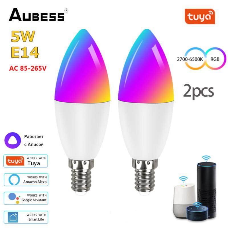 Smart E14 LED RGB CW WW Smart Candle Light Bulb 85V-265V
